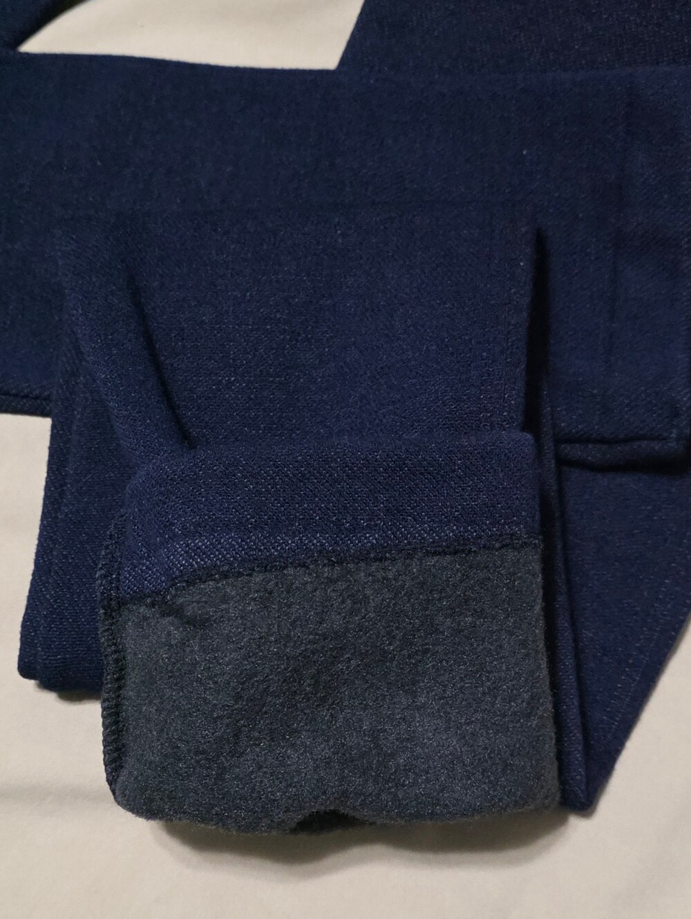 MAZE Collection Cozy Fleece-Lined Tummy Control High Waist Navy Leggings Sz S-M - Picture 8 of 9